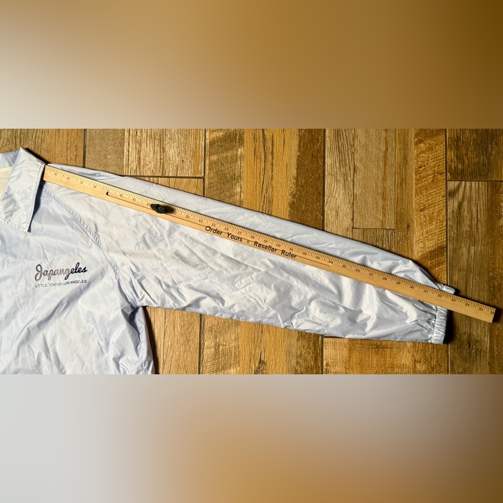 Japangeles Little Tokyo Los Angeles Blue Nylon Windbreaker Jacket Men's MEDIUM - Picture 11 of 14